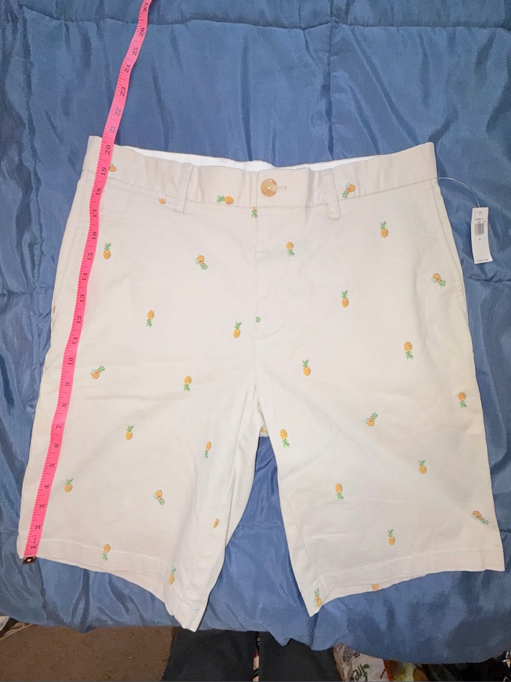 Old Navy Men's 32 Ultimate Slim Pineapple Print Chino Shorts NWT - Picture 6 of 7